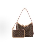 LOUIS VUITTON Carryall PM Classic printed mother-and-child bag, hand bill, shoulder bag, tote bag, small, brown
